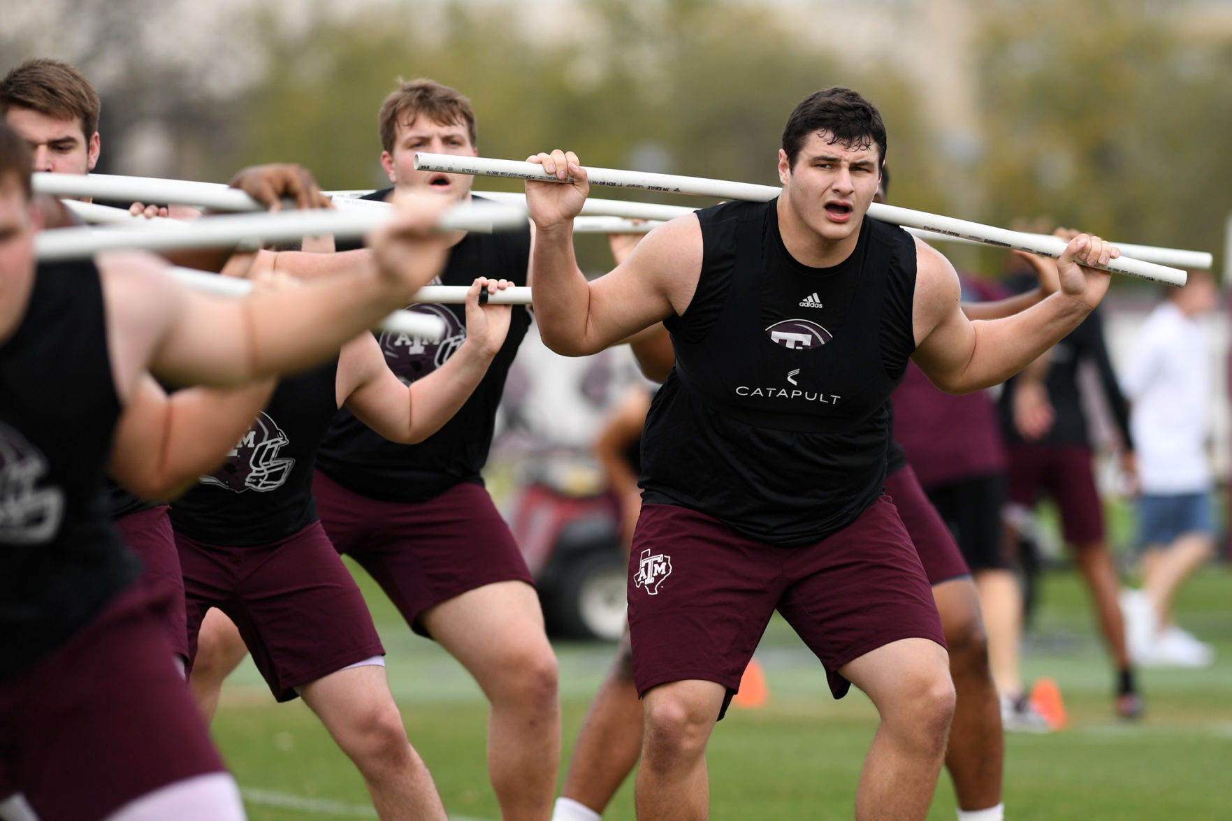 Texas A&M spring football drills